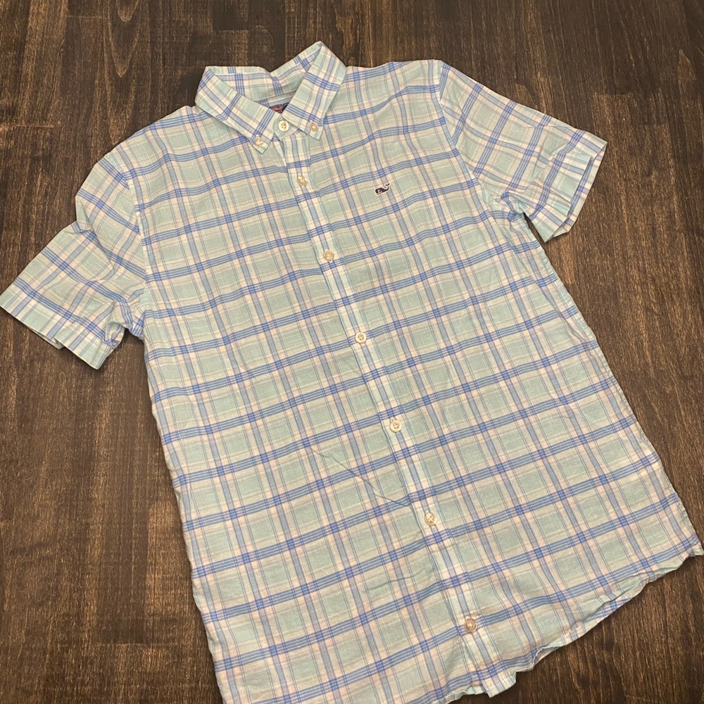 Vineyard Vines Boys SS Whale Shirt L(16)